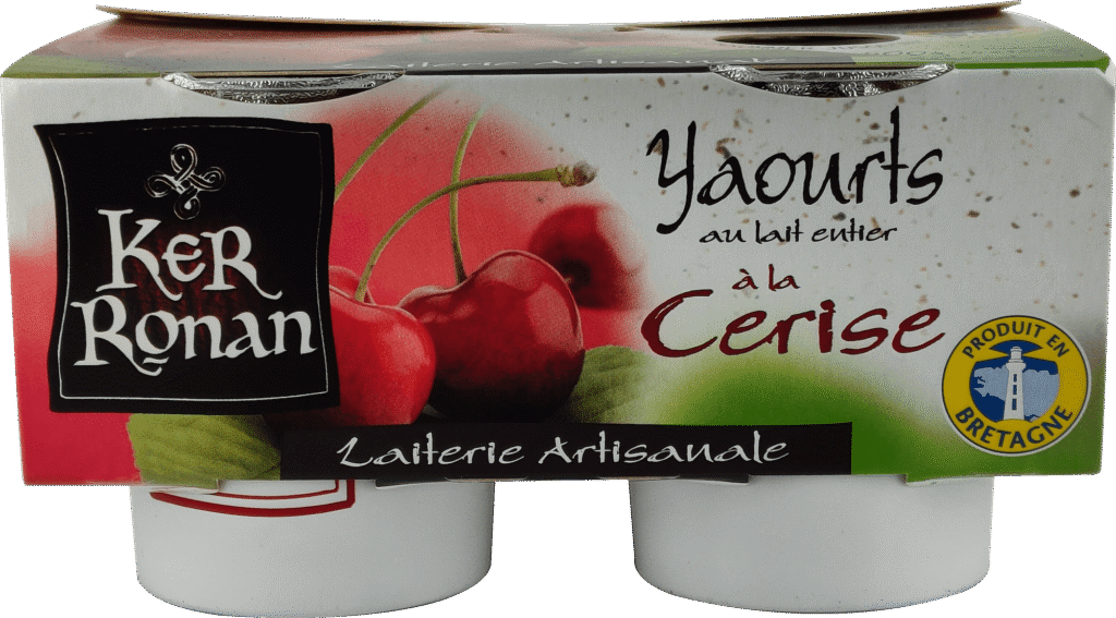 ker ronan yaourts lait entier cerise pack front